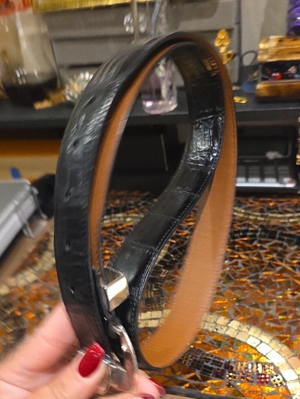 Black Leather Men’s Belt